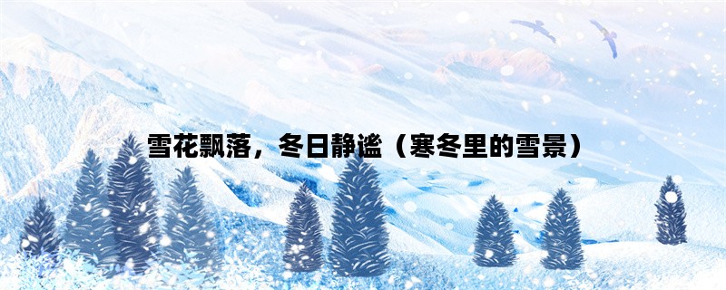 雪花飘落，冬日静谧（寒