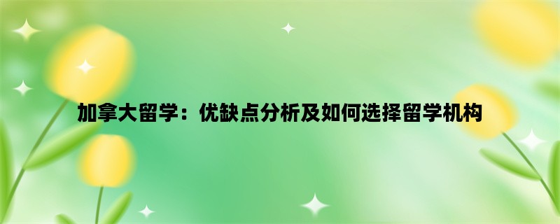 加拿大留学：优缺点分析