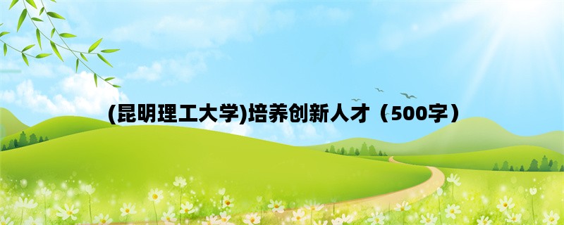 (昆明理工大学)培养创新人才（500字）