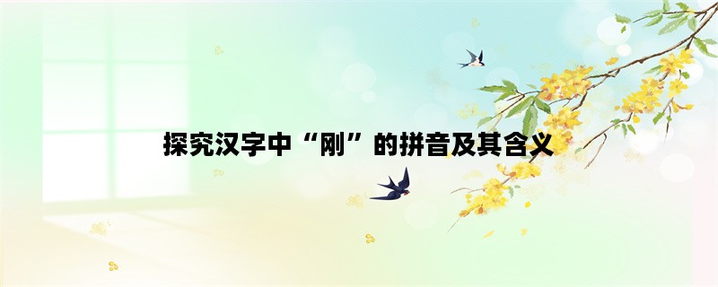 探究汉字中“刚”的拼音及其含义