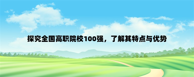 探究全国高职院校100强，