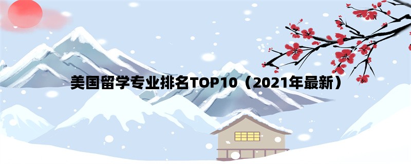 美国留学专业排名TOP10（