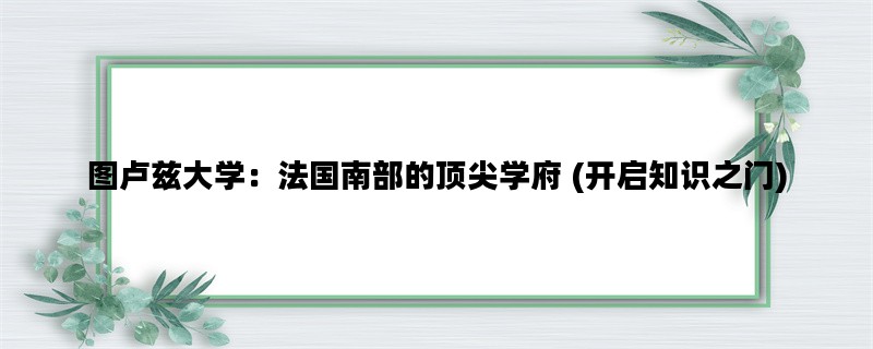 图卢兹大学：法国南部的