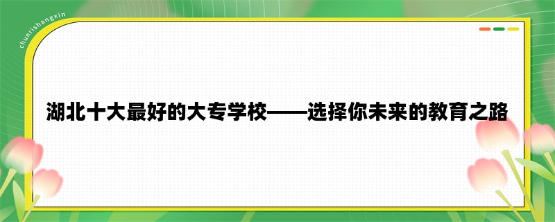 湖北十大最好的大专学校