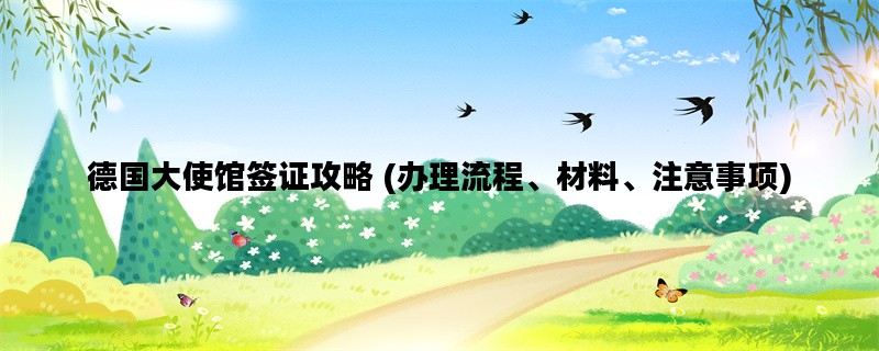 德国大使馆签证攻略 (办理流程、材料、注意事项)