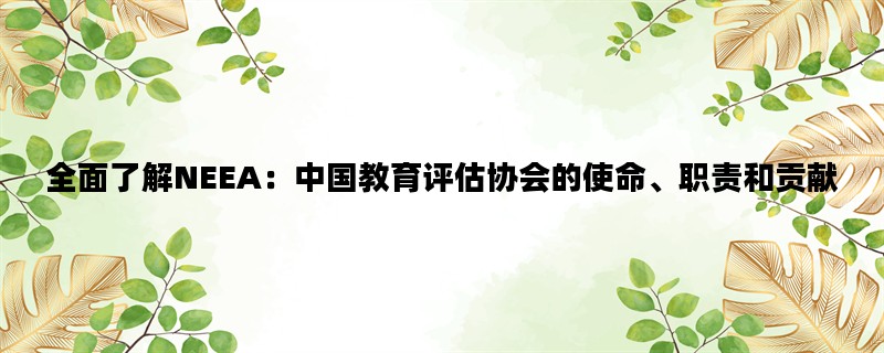 全面了解NEEA：中国教育评估协会的使命、职责和贡献