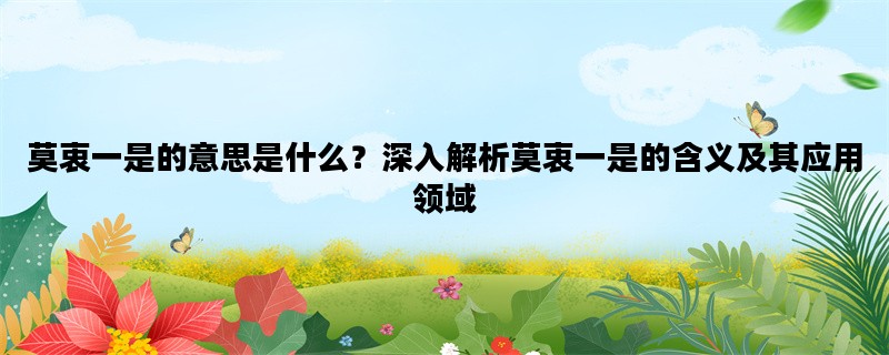 莫衷一是的意思是什么？深入解析莫衷一是的含义及其应用领域